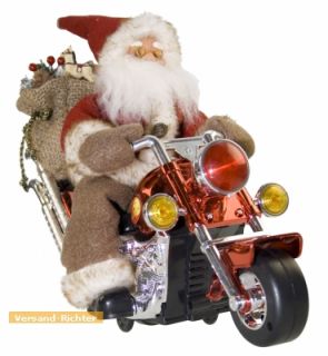 Weihnachtsmann Santaclaus Nikolaus auf Motorrad mit Sound