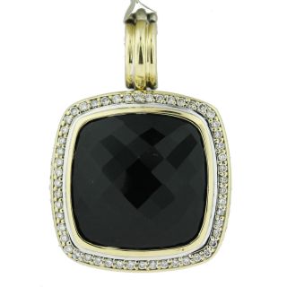 David Yurman Large Albion Sterling Silver and 18k Gold Onyx and