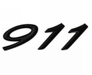 GENUINE PORSCHE 911 BLACK REAR BADGE LOGO DECAL NEW PORSCHE PART 1965