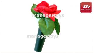 RICHTER Auto Vase Blumenvase ROTE ROSE mit Befestigung