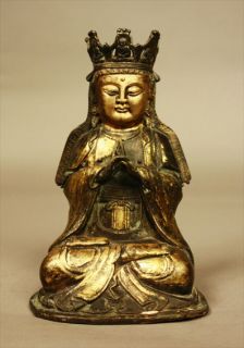 GUAN YIN KWANYIN BUDDHA STATUE BRONZE MESSING FIGUR TIBET BUDDHISMUS