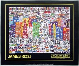James Rizzi Poster Kunstdruck Its so hard to be saint in the city