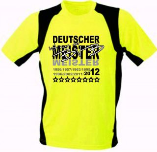 Deutscher Meister BVB Funktion Shirt S 3XL gelb/schwarz