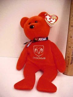 TY Beanie Babies DODGE NASCAR #9 KAHNE NEW OLD STORE STOCK GS909