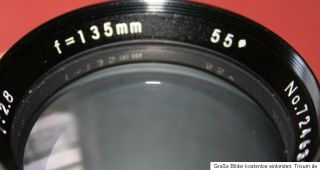 Objektiv Lens AUTO UNIVERSAR 12,8 f135mm + HELIOPAN 55x0,75 R 1,5  0