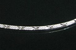 925 SILBER . Omega   Collier Halsreif diamantiert 42 cm