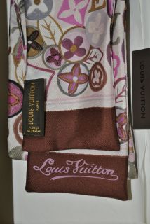 Original Louis Vuitton Tuch Schal 100 % Seide NEU
