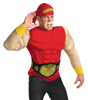 Adult Hulk Hogan Professional Wrestler Halloween Fancy Dress Costume