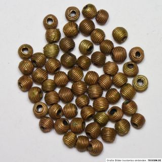 1417 2x Ashanti Akan Bronze Perle pearl Ghana Afrika 11