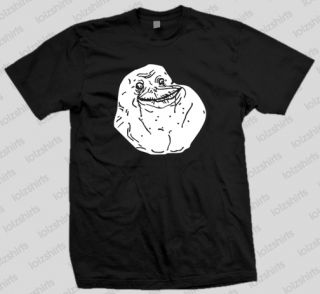 Forever Alone Rage face comics 4chan Internet Meme Funny Joke T Shirt