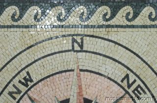 888 939 0079 rosone kompass fliesen naturstein mosaik marmor 100cm