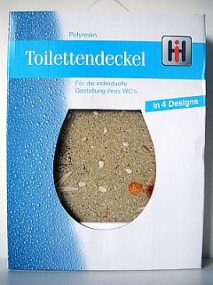 TOP DESIGN WC Sitz SAND Beach Toilettendeckel Deckel