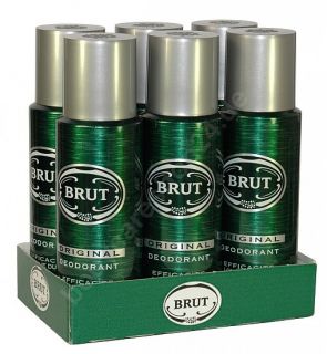 BRUT Original Deodorant /Bodyspray, im 6er Vorratspack, 6 x 200ml