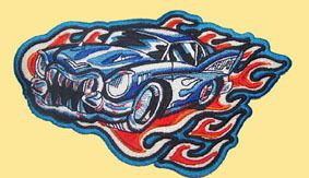 957A Aufnäher Tattoo Gothic Hot Rod US Car Backpatch