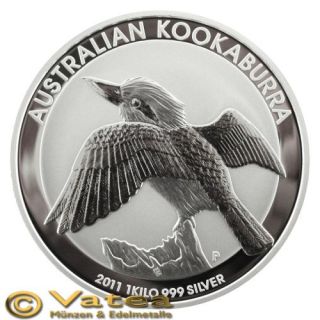 Australien 30 AUD Kookaburra 2011 1 Kilo Kg Silber NEU