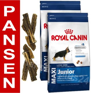 2x15 30 kg Royal Canin Maxi Junior / Welpen Hundefutter + 200g