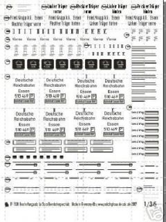 35 Beschriftungssatz für Dora Eisenbahngeschütz 1538