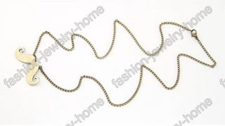 Fashion retro Style Bronze Chain Simply Beard Necklace pendant