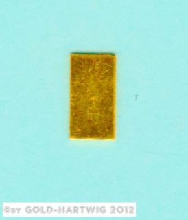 Barren * Gold * Goldbarren 999.9/1000 Feingold 1 grain (0,065 gramm
