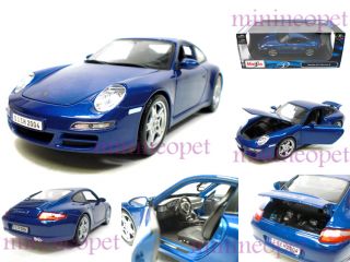 MAISTO PORSCHE 911 997 CARRERA S 1/18 DIECAST BLUE
