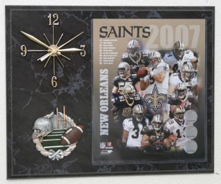 2007 New Orleans Saints Team Picture Clock