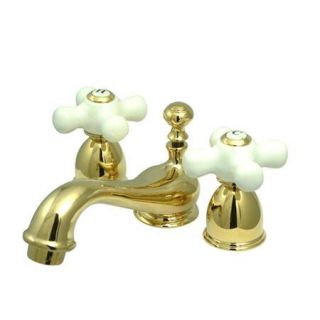 Kingston Brass KS3952PX Restoration Mini Widespread Bathroom Faucet, 4
