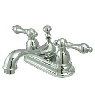 Kingston Brass KS3601AL Restoration 4 Center Bathroom Faucet, Chrome