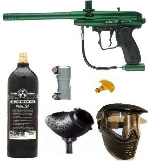 2007 Green Spyder VICTOR Paintball Gun Marker Set Sports