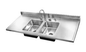 Just Double Bowl Royalty Cabinet Sink Top, DM 60 29 (Without Tappings