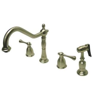 Kingston Brass KB7798BLBS English Country 8 Widespread Kitchen Faucet