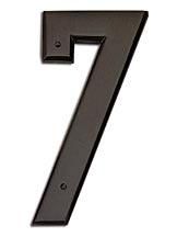Homewares RCN7 O Mission 5 1/2 House Number   7, Oil Rubbed Bronze