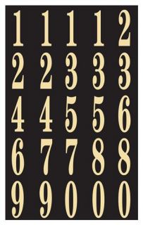 Hy Ko MM 3N 2 Self Stick Numbers Kit, Gold
