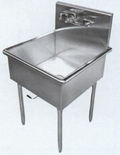 Just SB 124 Stainless Steel, Single Bowl, Scullery Sink 12 Deep, 12