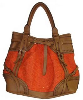 Womens Nicole Lee U.S.A. Large Totel Handbag (Orange