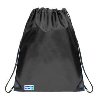 Drawstring Backpack, Black Clothing