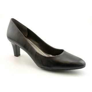 Quent Womens Size 10 Black Wide Leather Pumps, Classics Shoes Shoes