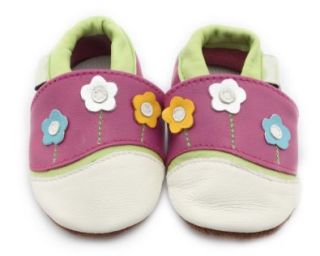 Leather Soft sole Infant Baby Shoes 6 12 m Three plum flower M Shoes