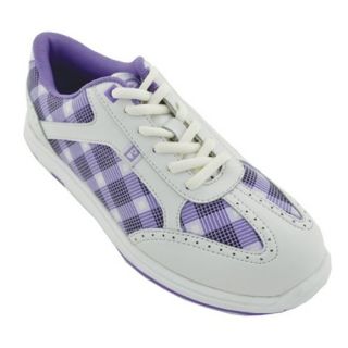 Brunswick Ladies Plaid Bowling Shoes  Purple/White