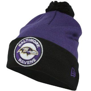 Mens New Era Baltimore Ravens Woven Biggie Knit Hat One
