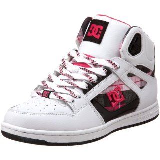 DC Womens Rebound Hi Skate Shoe,White/Crazy Pink/Black,11 M US Shoes