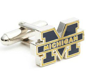 Silver University of Michigan Cufflinks Clothing