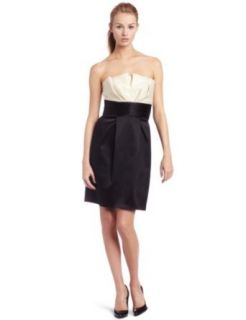 Maxandcleo Womens Strapless Hepburn Dress, Black/Ecru, 14 Clothing