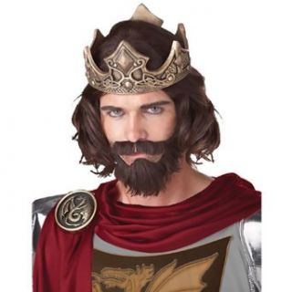 Medieval King Wig (Brown) Clothing