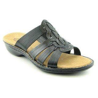 Slides Sandals CLK37030 Bendables Ina Honey Black Leather Shoes