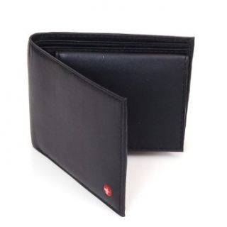 Alpine Swiss Mens Leather Bifold Wallet with Flip Up ID