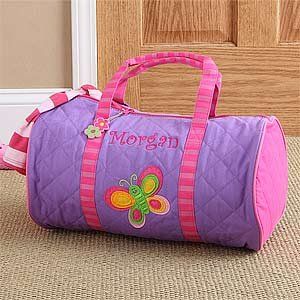 Personalized Girls Butterfly Duffel Bags Clothing