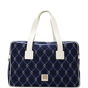 Dooney Bourke Signature Rope Carry On Travel Bag Tote Navy