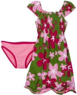 Hatley Girls 7 16 Surfer Girl Smocked Dress,Pink,7