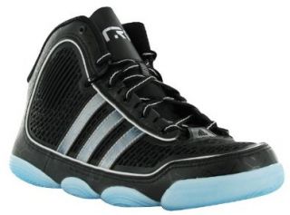 adiPURE J Tron Basketball Shoe,Black Black White,4 M US Big Kid Shoes
