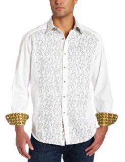 Robert Graham Mens Atoll Shirt,White,2XL Clothing